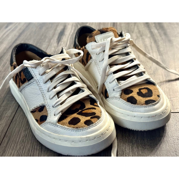 UGG Ladies Size 5 Spotty Lace Alameda Sneakers - Genuine Hair and Leather - Picture 4 of 14